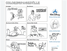 Tablet Screenshot of coloringpagesville.com